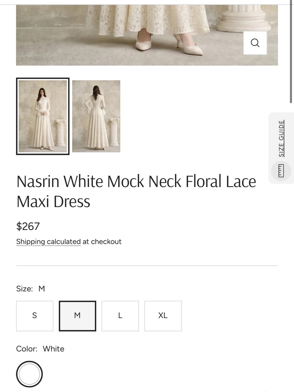 Ivory Lace Maxi Dress with Feminine Bell Sleeves - Picture 5 of 8
